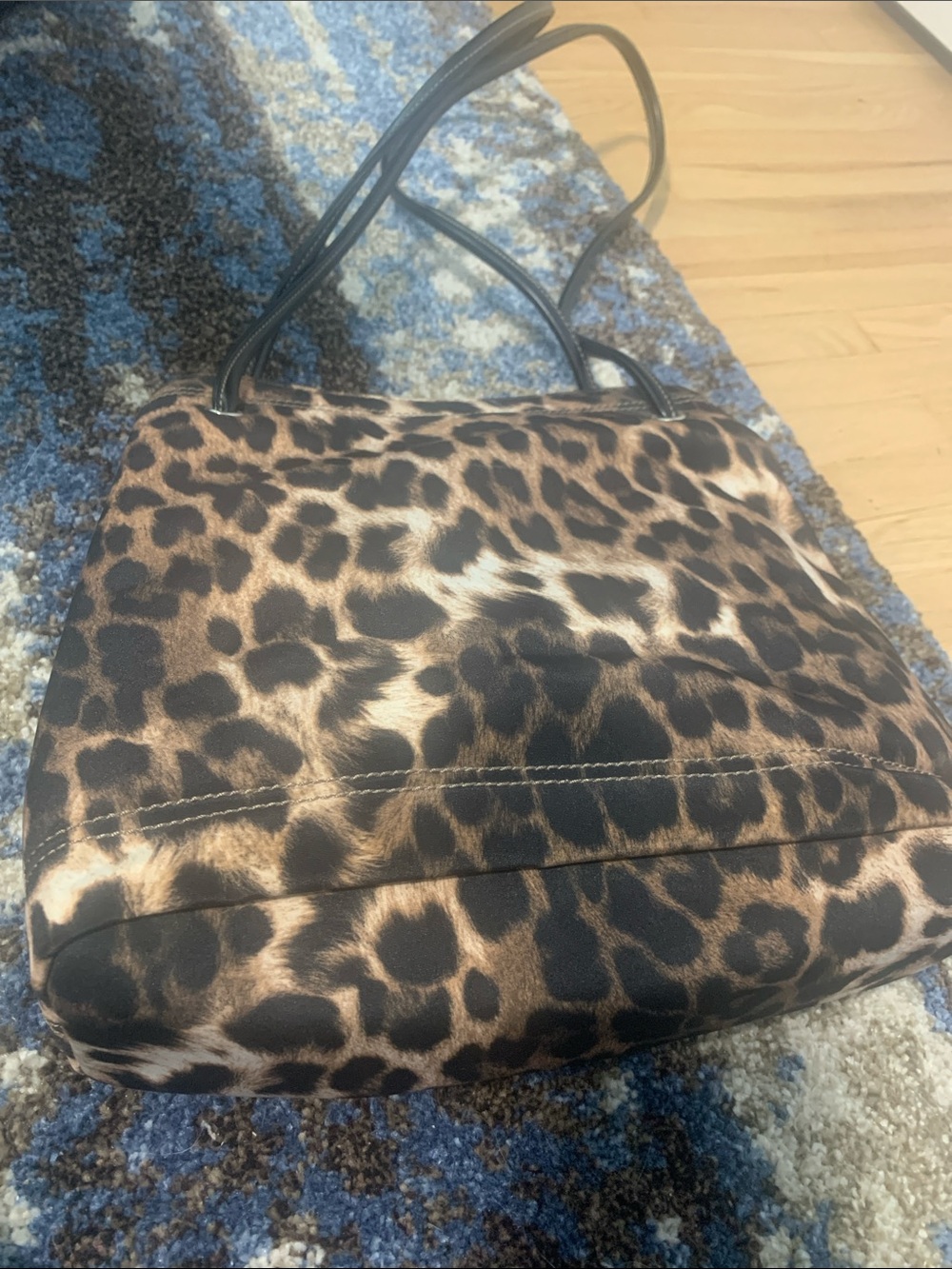 New Nine West Leopard Print Tote Bag in Brown and Black